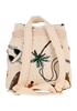 Summer-Print Quilted Terry Cloth Backpack, &pound;650, Handbags, Cream, Fabric, Back view
